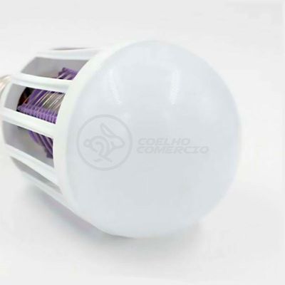 Lâmpada Luz Led Branco 15w Atrai Choque Mosquito