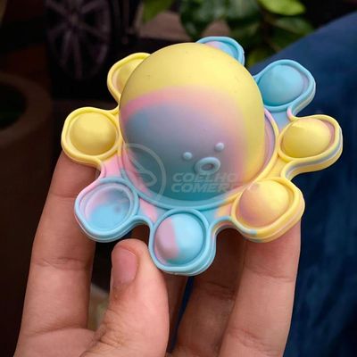 Chaveiro Polvo Reversível Pop It Anti Stress Apertar Tiktok