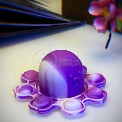 Chaveiro Polvo Reversível Pop It Anti Stress Apertar Tiktok