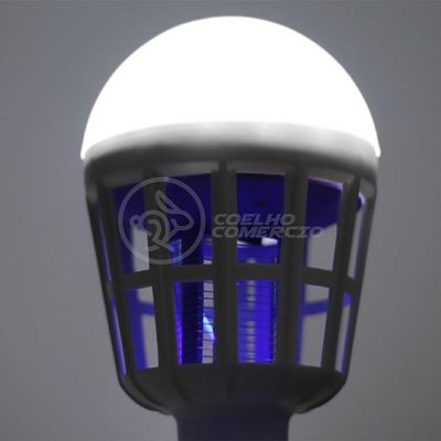 Lâmpada Luz Led Branco 15w Atrai Choque Mosquito