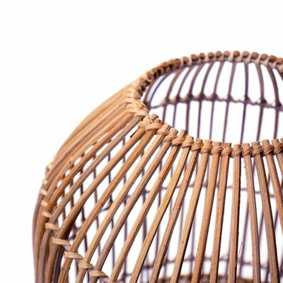 Lanterna Em Rattan 30X26Cm