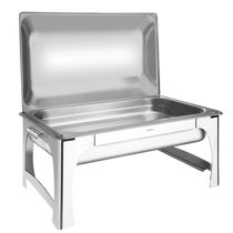 Rechaud Banho Maria Retangular Tramontina 9L Cuba GN 1/1 Inox Tampa Removível Gastronômico Restauran