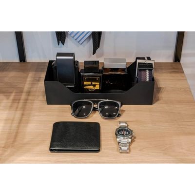 Porta Objetos Preto Organizador Multiuso de Acessórios Suporte para Trecos de Parede Organize Masutt