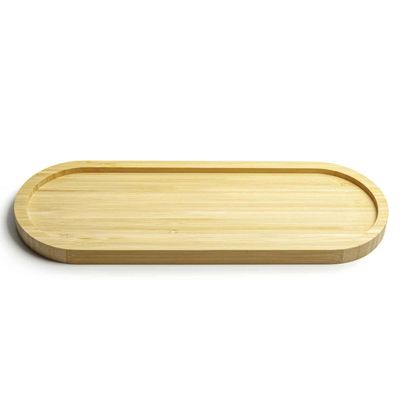 12 Bandejas Em Bambu Oval Travessa Gamela 33x12cm Petisqueiras Bandejas Multiuso UZ Decorar Restaura