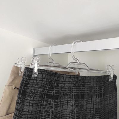 50 Cabides de Presilha Para Saia Organizador Guarda Roupas Loja Transparente Cinquetti