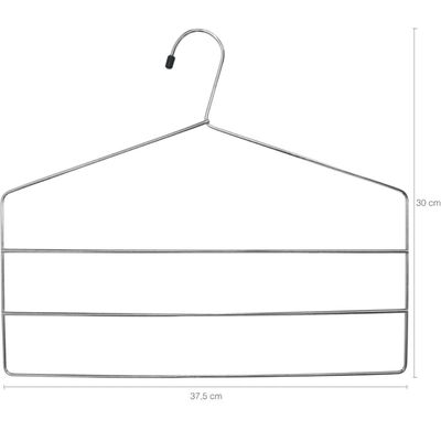 3 Cabides Calceiros Para Calça Bermuda Triplo Cromado