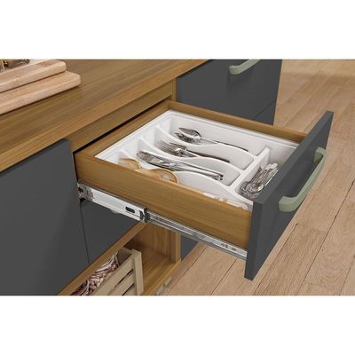 Cozinha Modulada Nesher Princesa 2 Peças (1Aéreo+1Balcão) C2P45 Freijo/Grafite-Nesher