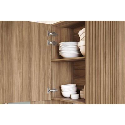 Kit Cozinha Completa 6 Peças Rainha (4Aéreos+2Balcões) C6P88 Nature/Branco - Nesher