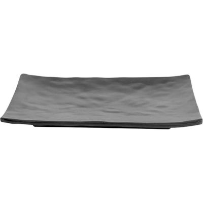 Kit 4 Travessas para Sushi em Melamina Retangulares 20x14cm Preto Gourmet Mix Prato para Servir Comi