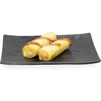 Kit 4 Travessas para Sushi em Melamina Retangulares 20x14cm Preto Gourmet Mix Prato para Servir Comi