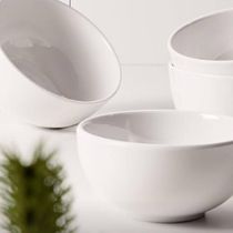Bowl Melamina 9x4,5cm Branco Serenata Cumbuca Tigela Fruta Sobremesa Cereais Ingredientes Haus Conce