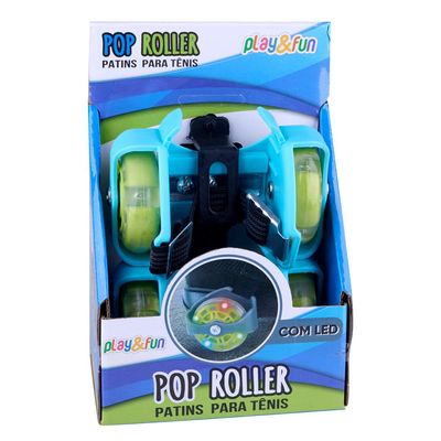 Patins para Tênis com Led Pop Roller Play&Fun Sortido