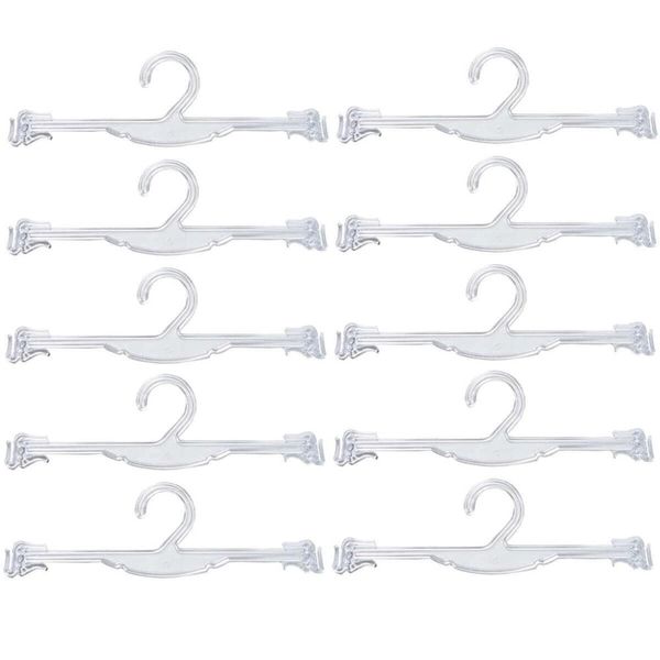 Kit 10 Cabides para Lingerie com Encaixe para Alças Lojas Transparentes Arara