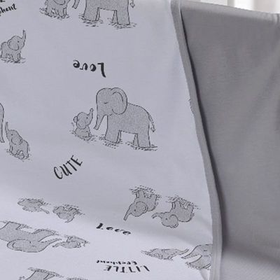 Cueiro Duplo Tecebem Baby Dom Malha Estampado kinder 80cm x 90cm Cinza