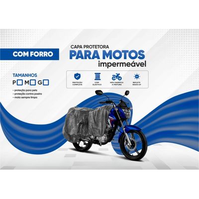 Capa Para Moto Impermeável Tamanho M Proteção Total Chuva Sol Poeira