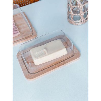 Kit Porta Frios + Porta Manteiga Bambu