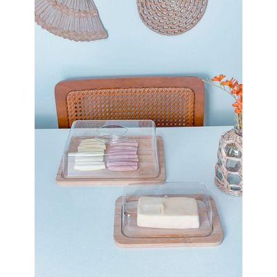 Kit Porta Frios + Porta Manteiga Bambu