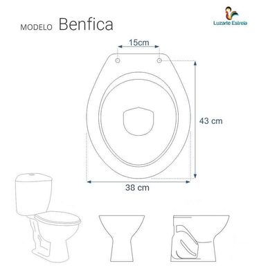 Tampa De Privada Em Mdf Benfica Branco Para Vaso Luzarte