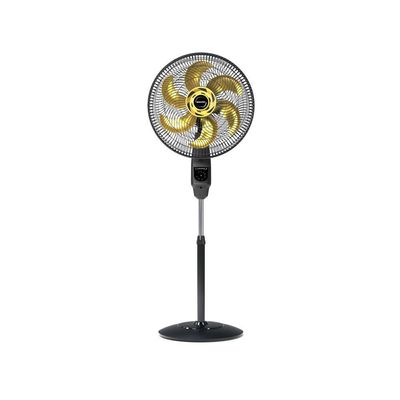 Ventilador de Coluna Mallory Chronos 6 Pás 140W Preto com Dourado - 220V