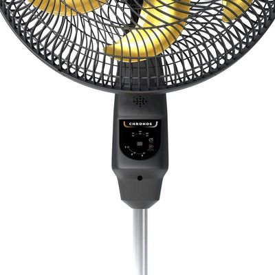 Ventilador de Coluna Mallory Chronos 6 Pás 140W Preto com Dourado - 220V