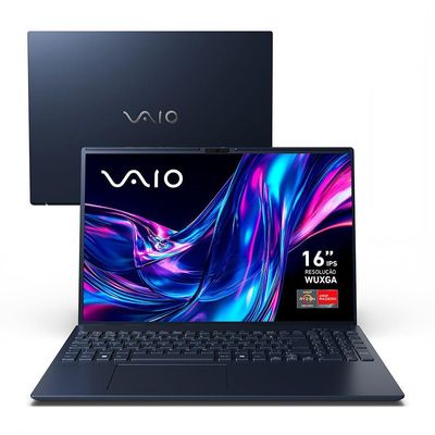 Vaio FE16 AMD® Ryzen 7-5825U Linux 32GB RAM 512GB SSD 16 IPS WUXGA Antirreflexo - Cinza Grafite