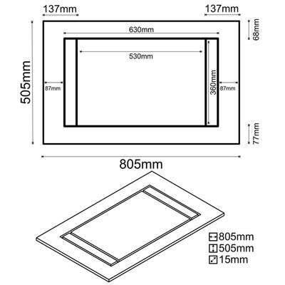 Balcão Para Cooktop 80cm 2 Portas Flórida Branco - Lumil Móveis