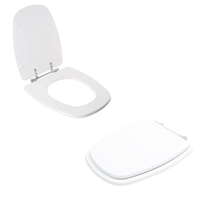 Assento Sanitário Tampa De Vaso Branco Mdf Laqueado Monte Carlo Para Bacia Deca