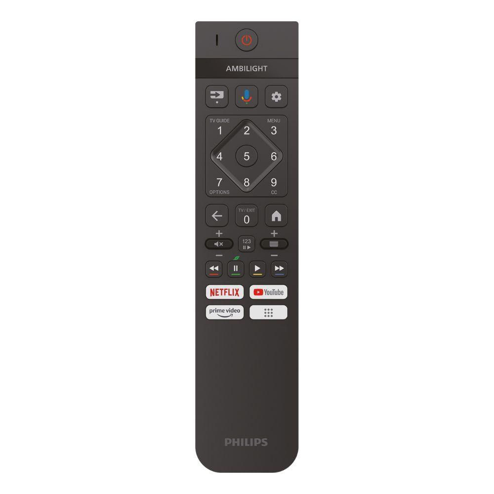 Smart TV Philips 65 4K Google TV Comando De Voz Preto Bivolt