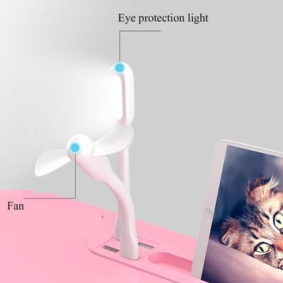 Mesa Dobrável Notebook Mdf Suporte Portátil Luz Ventilação