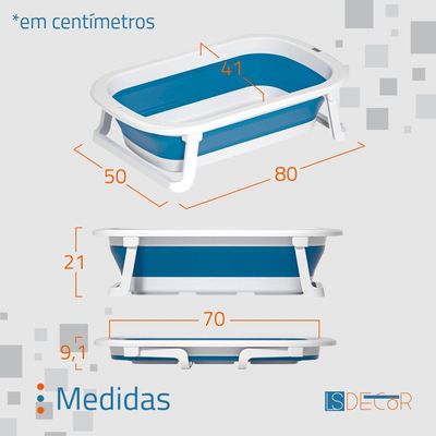 Banheira De Bebê Dobrável Pequena Salmão