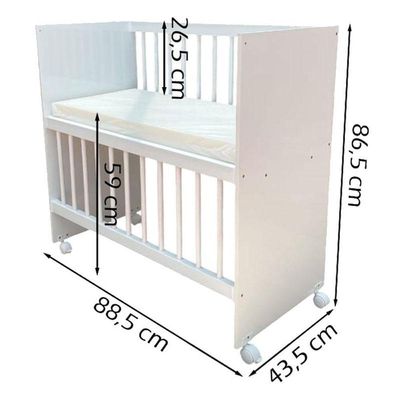 Quarto Bebê 3 Portas Com Gaveteiro Ternura Baby E Mini Berço Moisés Alegria Com Colchão - Incorplac