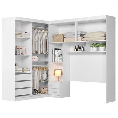 Quarto Modulado Casal Florença Branco Brilho - Moval