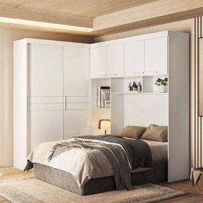 Quarto Modulado Casal Florença Branco Brilho - Moval