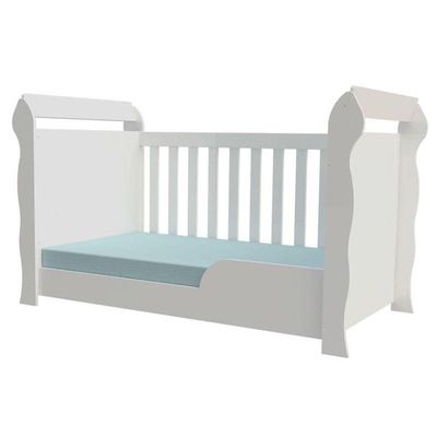 Berço Americano Lara Com Colchão Gazin E Guarda Roupa Ternura Baby 4 Portas Branco Flex - Incorplac