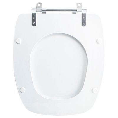 Tampa Vaso Sanitário Madeira Laqueada Primula Plus Branco Para Bacia Fiori
