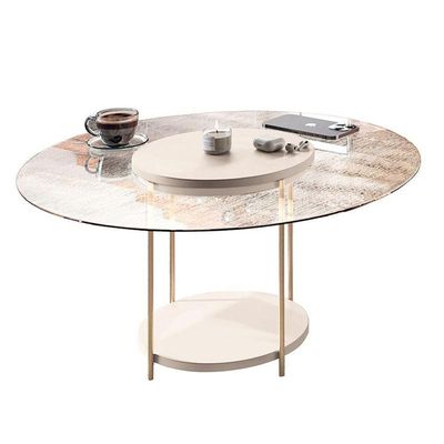 Estante Home Theater Titan Off White Cinamomo E Kit Mesa De Centro Sky Off White - Hb Móveis