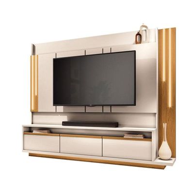 Estante Home Theater Montane E Aparador Vivant Off White Cinamomo - Hb Móveis