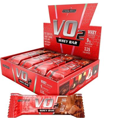 Vo2 Slim Protein Bar Caixa 12 Unidades Sabor Chocolate