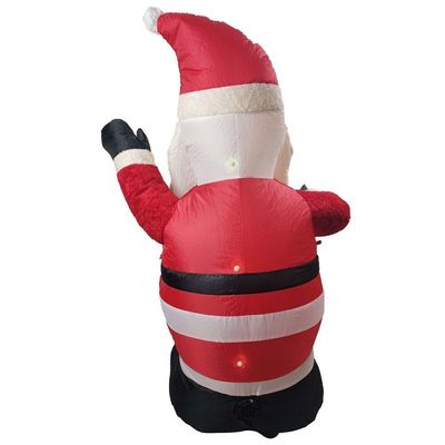 Papai Noel Inflável Iluminado Veludo Enfeite Natalino Grande Bivolt