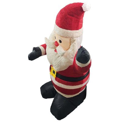 Papai Noel Inflável Iluminado Veludo Enfeite Natalino Grande Bivolt