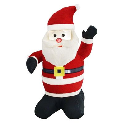 Papai Noel Inflável Iluminado Veludo Enfeite Natalino Grande Bivolt
