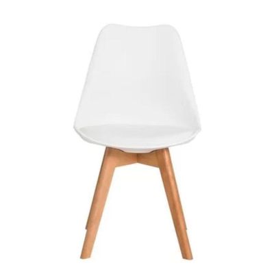 Cadeira Para Mesa De Jantar Sala Cozinha Escrivaninha Saarinen Design Leda Branca
