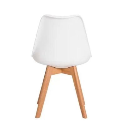 Cadeira Para Mesa De Jantar Sala Cozinha Escrivaninha Saarinen Design Leda Branca