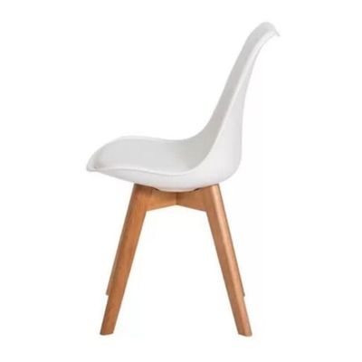 Cadeira Para Mesa De Jantar Sala Cozinha Escrivaninha Saarinen Design Leda Branca