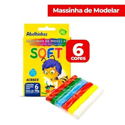 Massinha De Modelar Soft Com 6 Cores