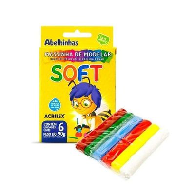 Massinha De Modelar Soft Com 6 Cores
