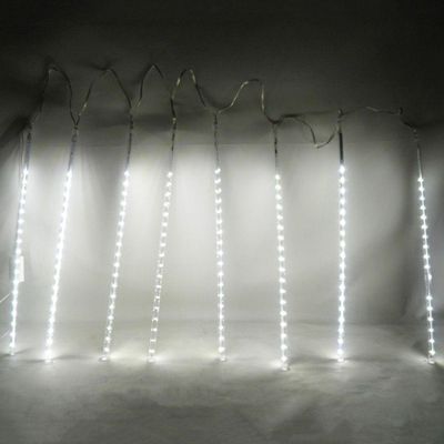 Cascata Pisca Pisca Natal Snow Fall Chuva De Neve 8 Tubos Branco 320 Leds