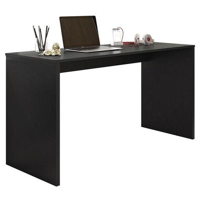 Mesa Para Computador E Gaveteiro Gávea Com Chave 4 Gavetas Preto Fosco - Móveis Leão