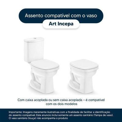 Assento Sanitário Art Biscuit (bege Claro) Para Vaso Incepa