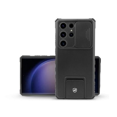 Capa Victus + Película Frontal E Traseira Preta Para Samsung Galaxy S23 Ultra - Gshield